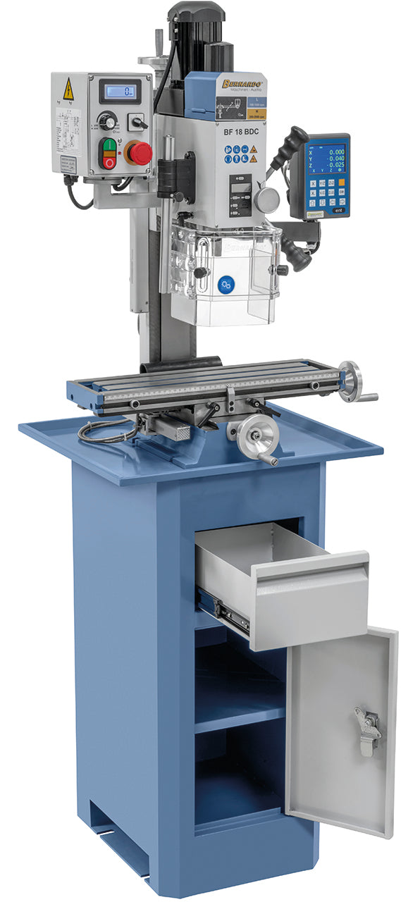 Trapano fresatrice Bernardo BF 18 BDC con DRO 3 assi DT 40 – 230V
