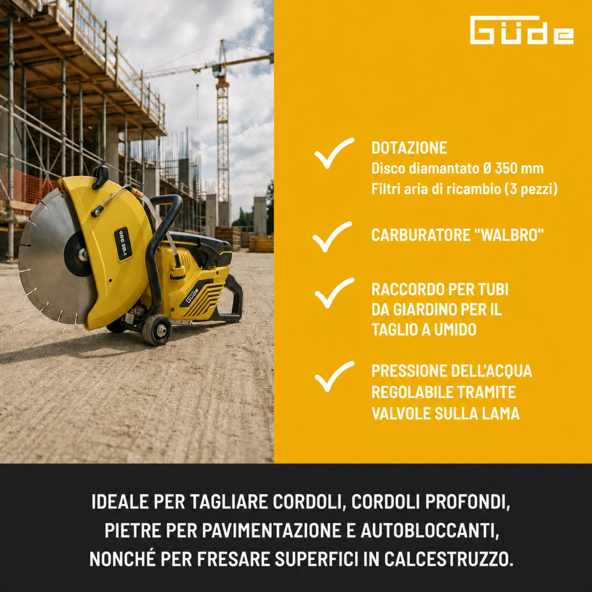 Tronzadora para hormigón Güde GBTS 350.1