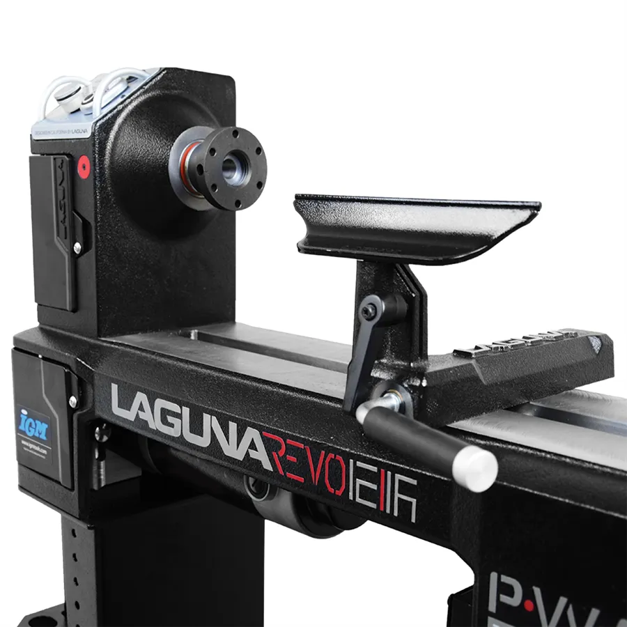 Torno para madera Laguna Revo 1216 con juego de 4 formones a broca sustituible