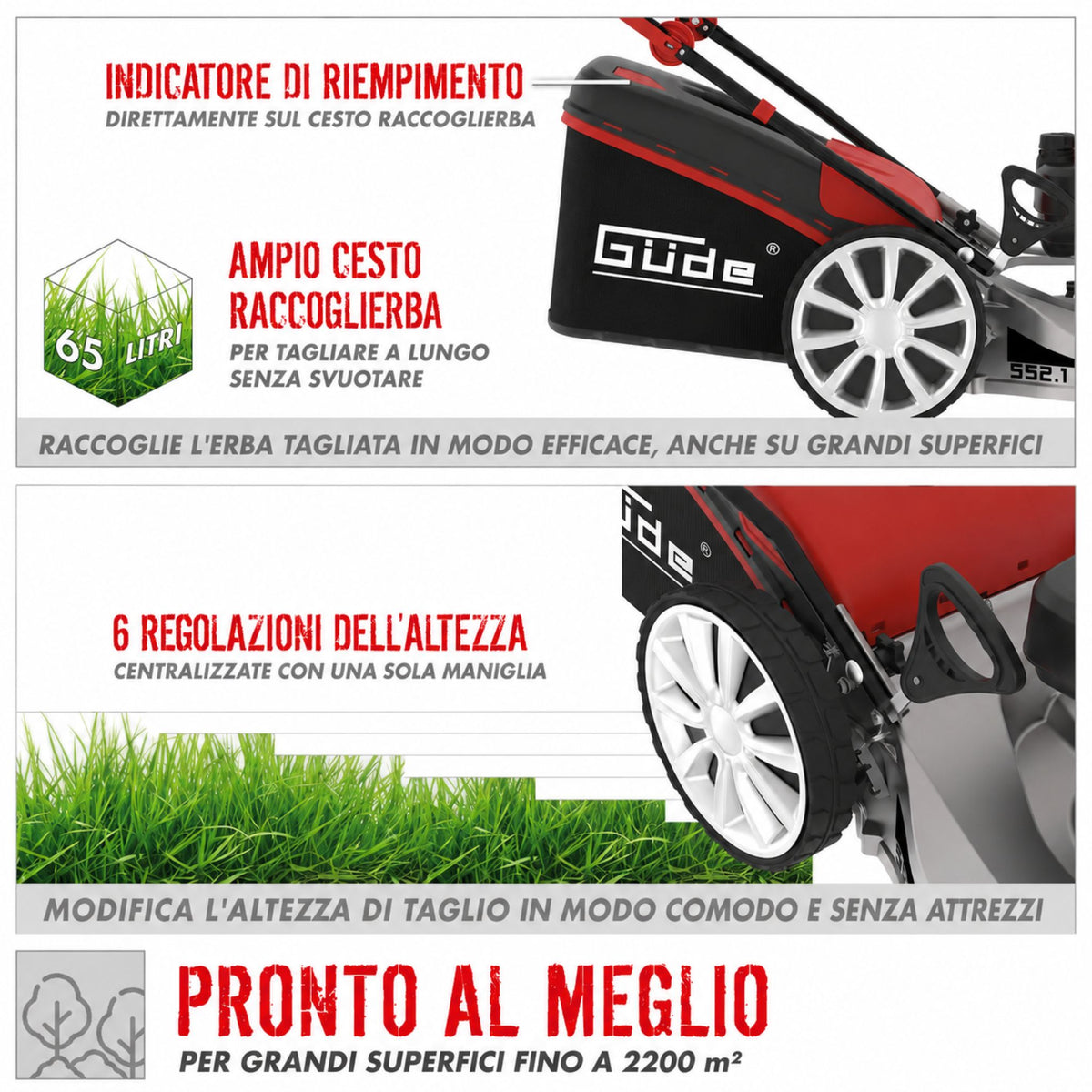 Cortacésped Güde BIG WHEELER 553.1 R ALU