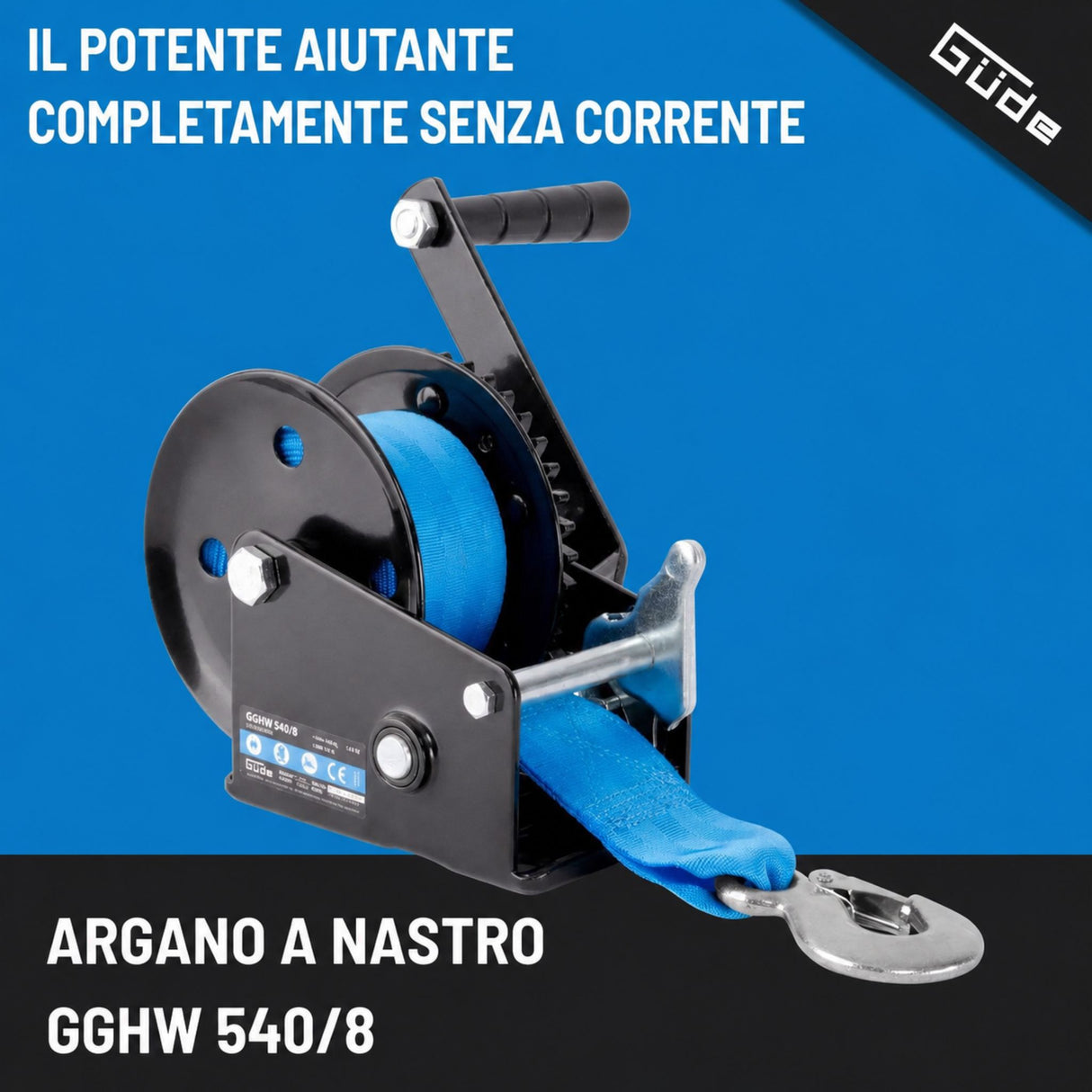 Cabrestante a correa Güde GGHW 540/8