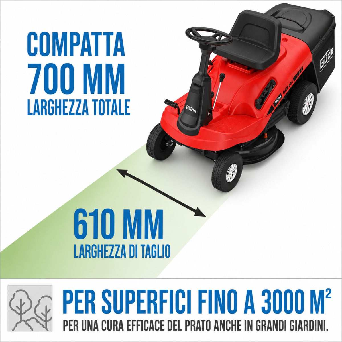 Tractor cortacésped cortacésped Güde GAR 601