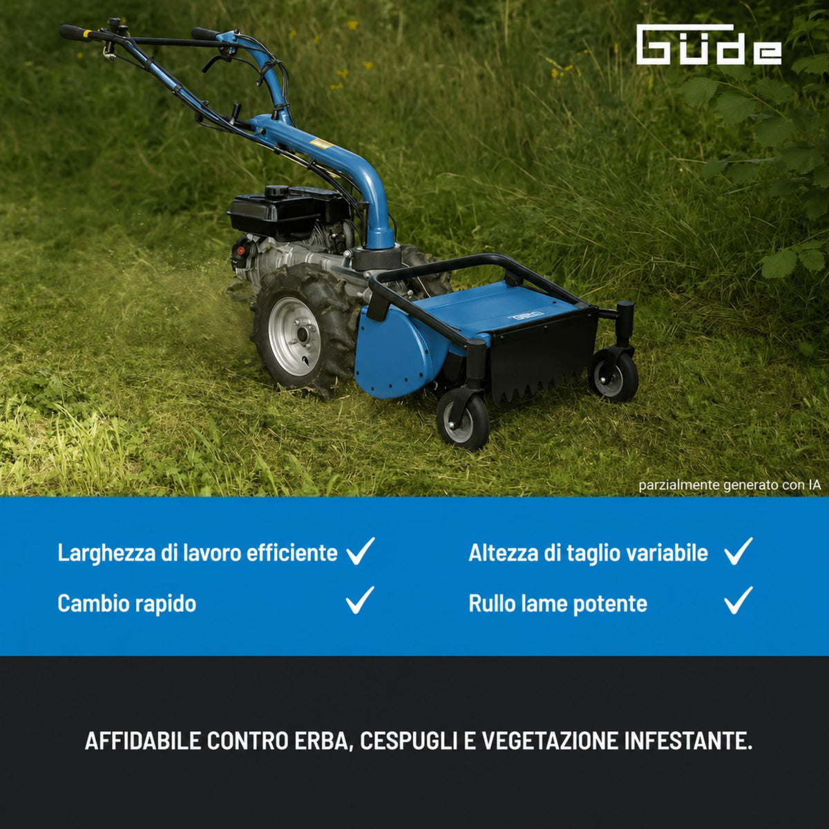 Trincia a mayales para motocoltivatore Güde GSM 501