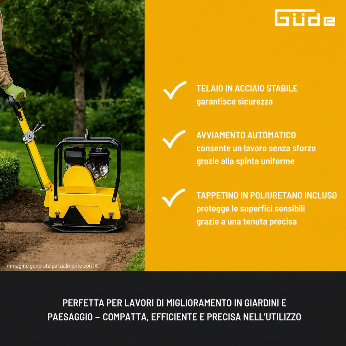 Equipo de construcción Guede placa vibrante GRP 125