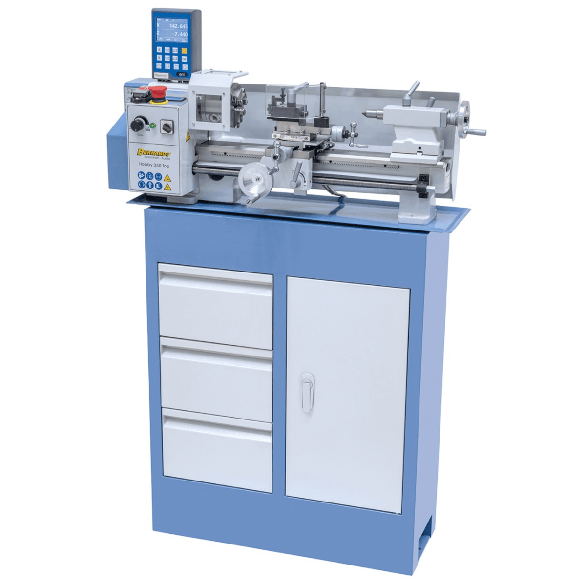 Torno para metal Bernardo Hobby 350 Top compacto con DRO 2 ejes