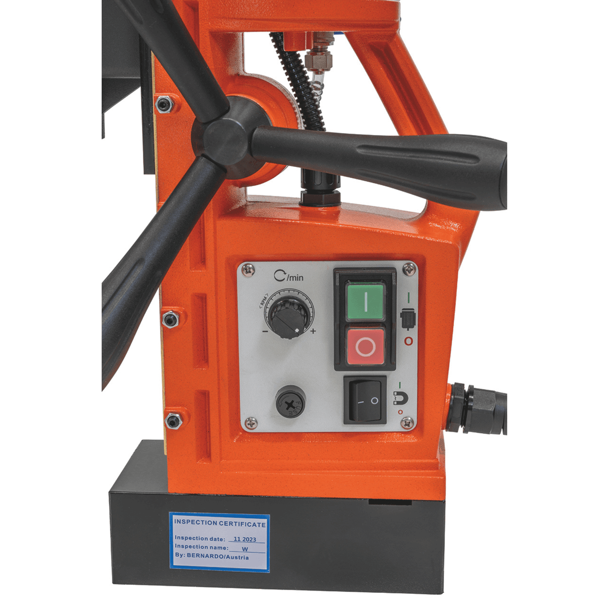 Taladro magnético Bernardo MD 5050 VD – Ø 50 mm × 50 mm, velocidad variable (variable Drive), motor 1700 W, peso 11.2 kg