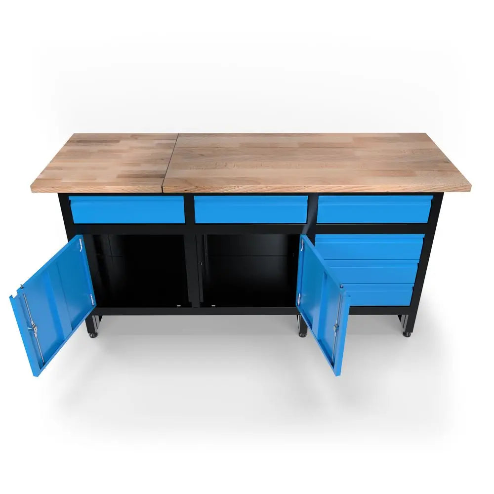 Banco da lavoro Guede GW 6/2 XL – 300 kg con 6 cassetti e 2 ante