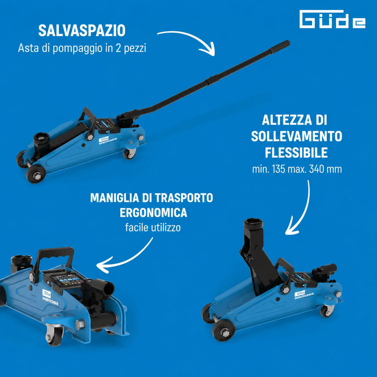 Elevador hidráulico con carro Güde GRH 2/330 I