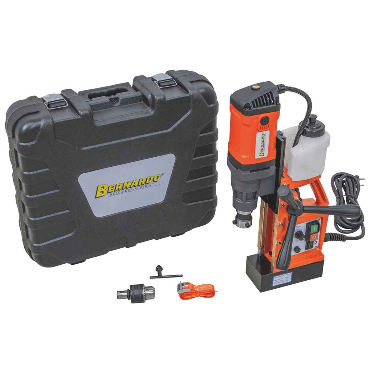 Taladro magnético Bernardo MD 3550 VD – Ø 35 mm × 50 mm, velocidad variable (variable Drive), motor 1550 W, peso 11 kg