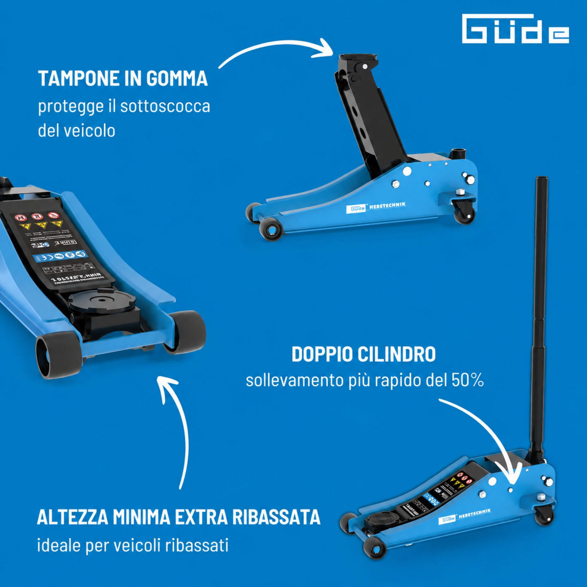 Elevador hidráulico con carro Güde GRH 2.5/510L