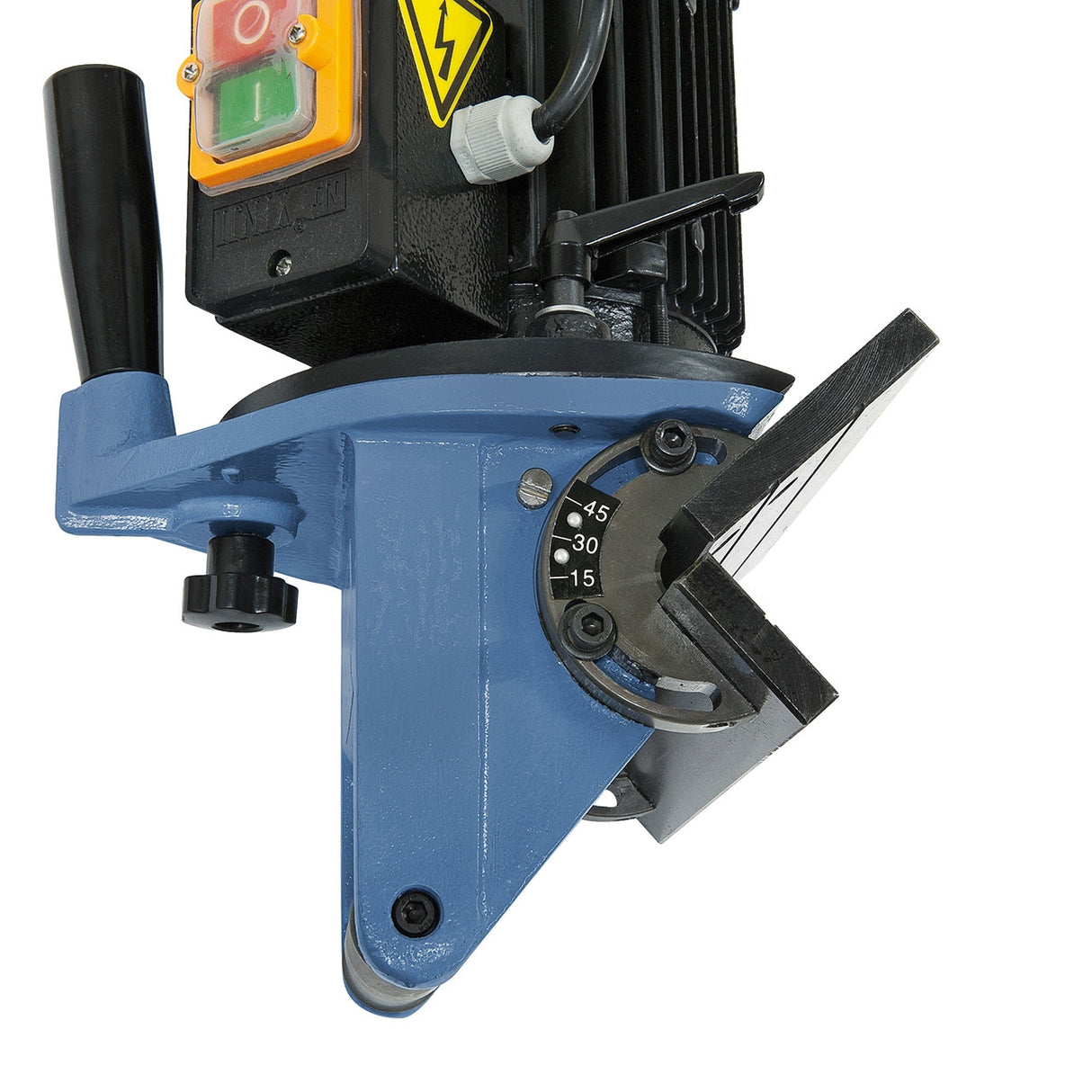 Biseladora portátil Bernardo KFM 200 M – 400V, bisel fino 10 mm, ángulo 15°-45°