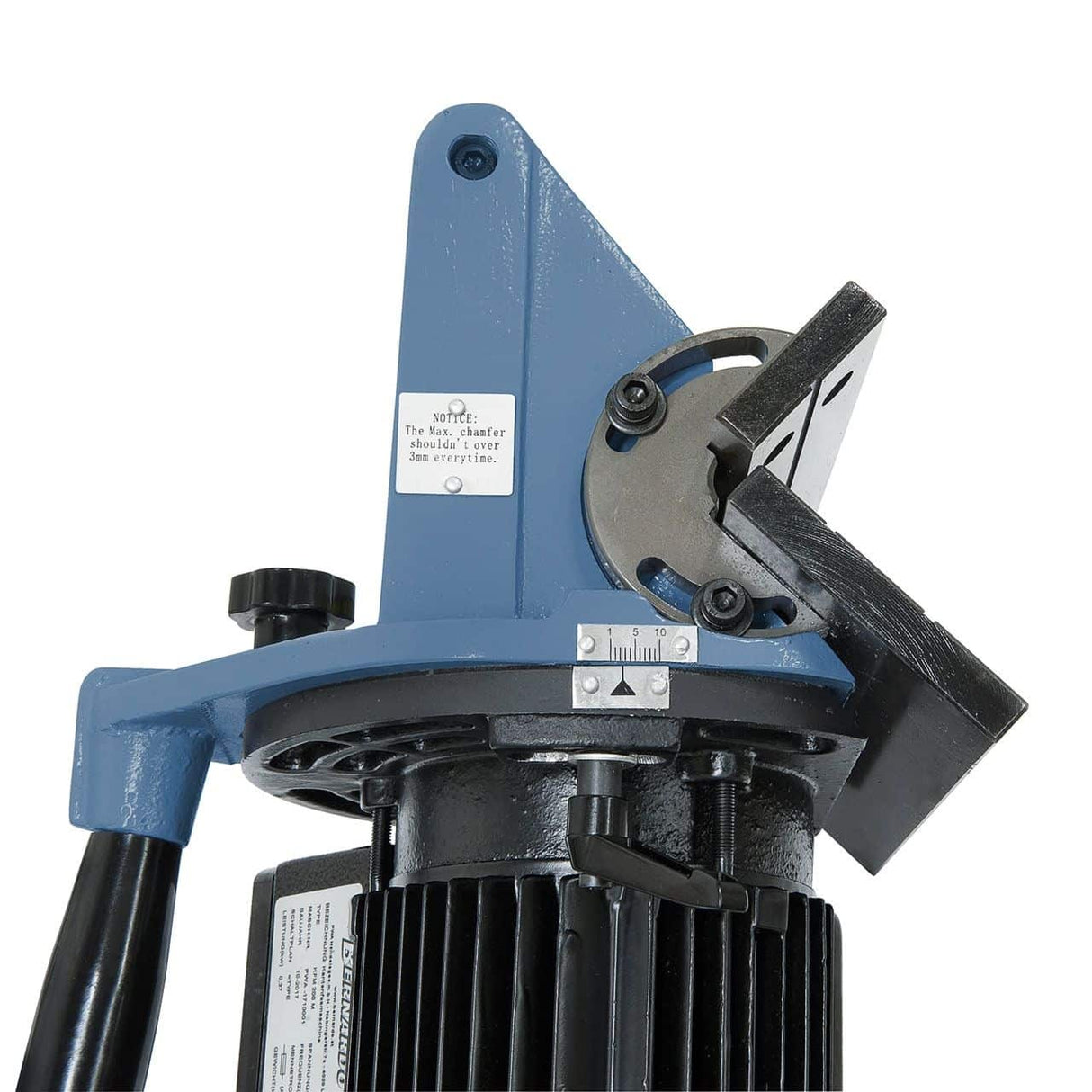 Biseladora portátil Bernardo KFM 200 M – 230V, bisel fino 10 mm, ángulo 15°-45°
