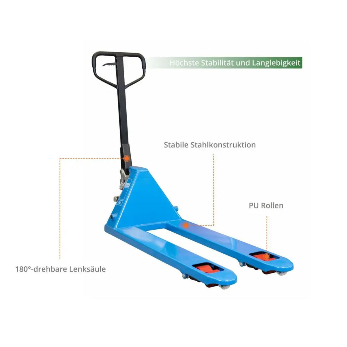 Carro elevador manual Güde 2500 kg – PU (poliuretano)