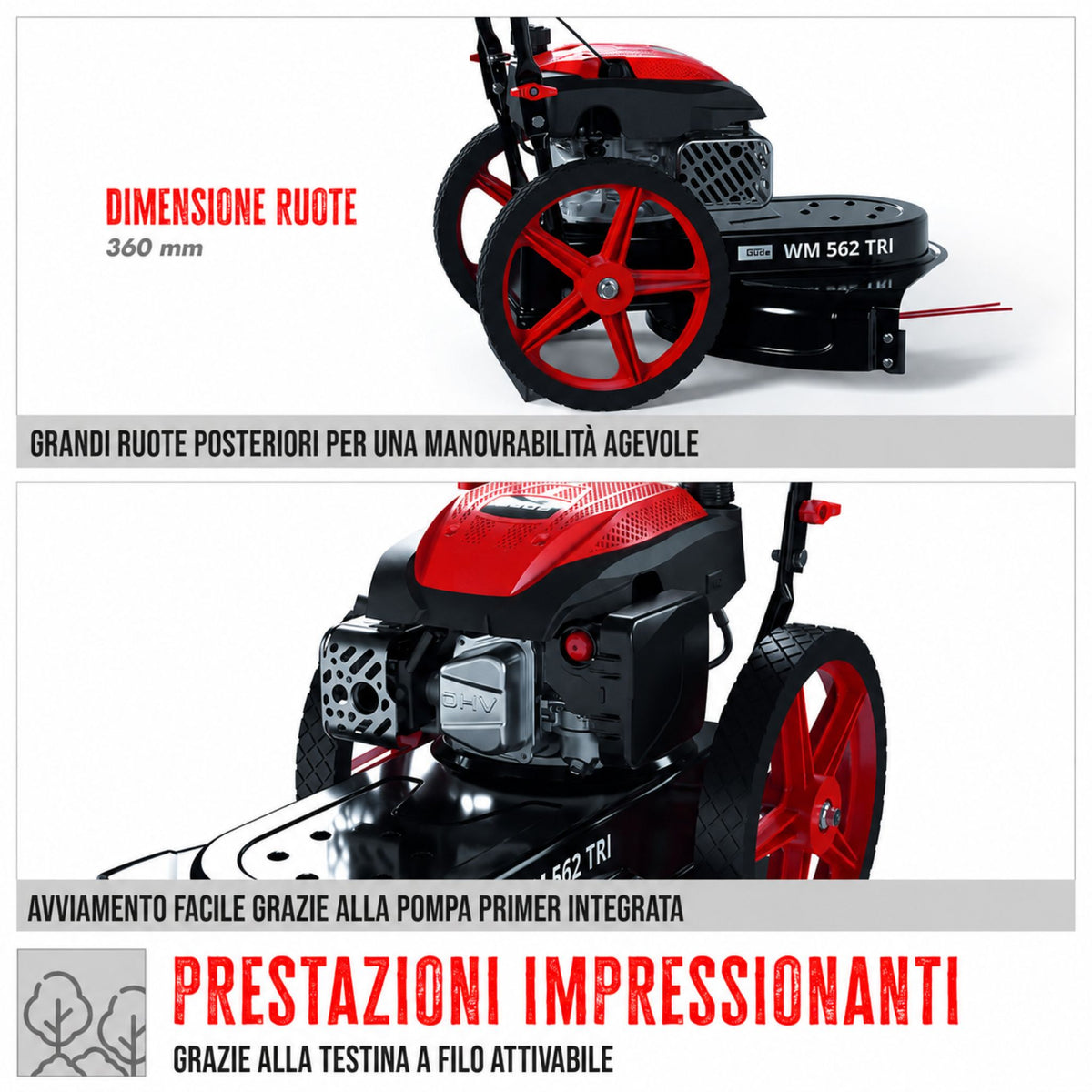 Cortacésped a gasolina Güde WM 562 TRI
