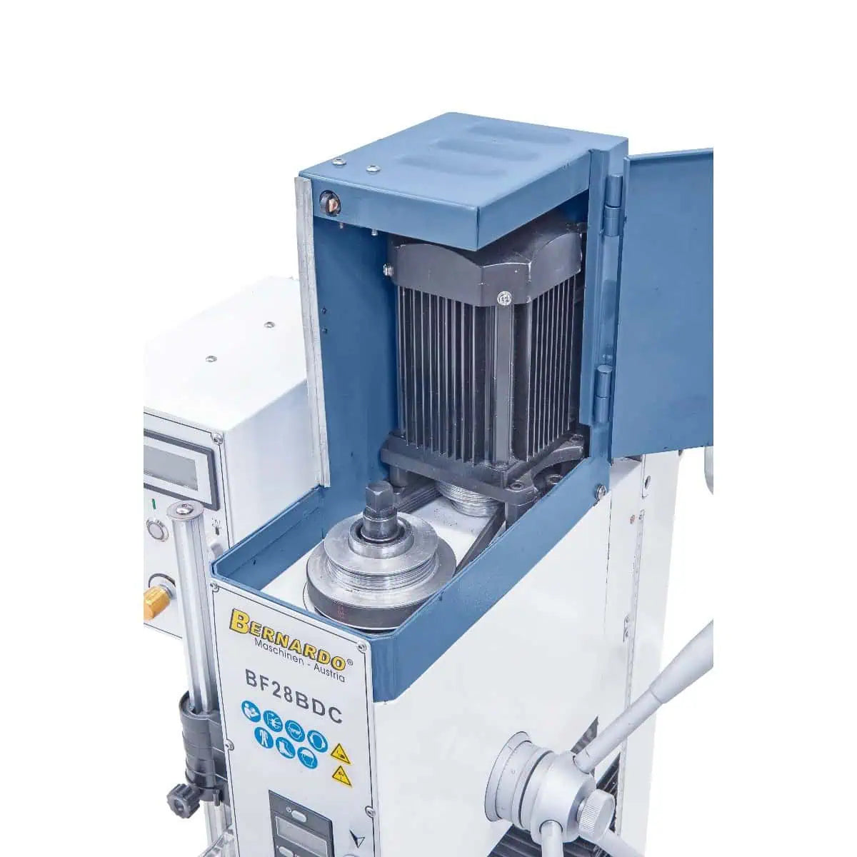 Taladro-fresadora Bernardo BF 28 BDC 230 V con indicatori digitales velocidad y carrera