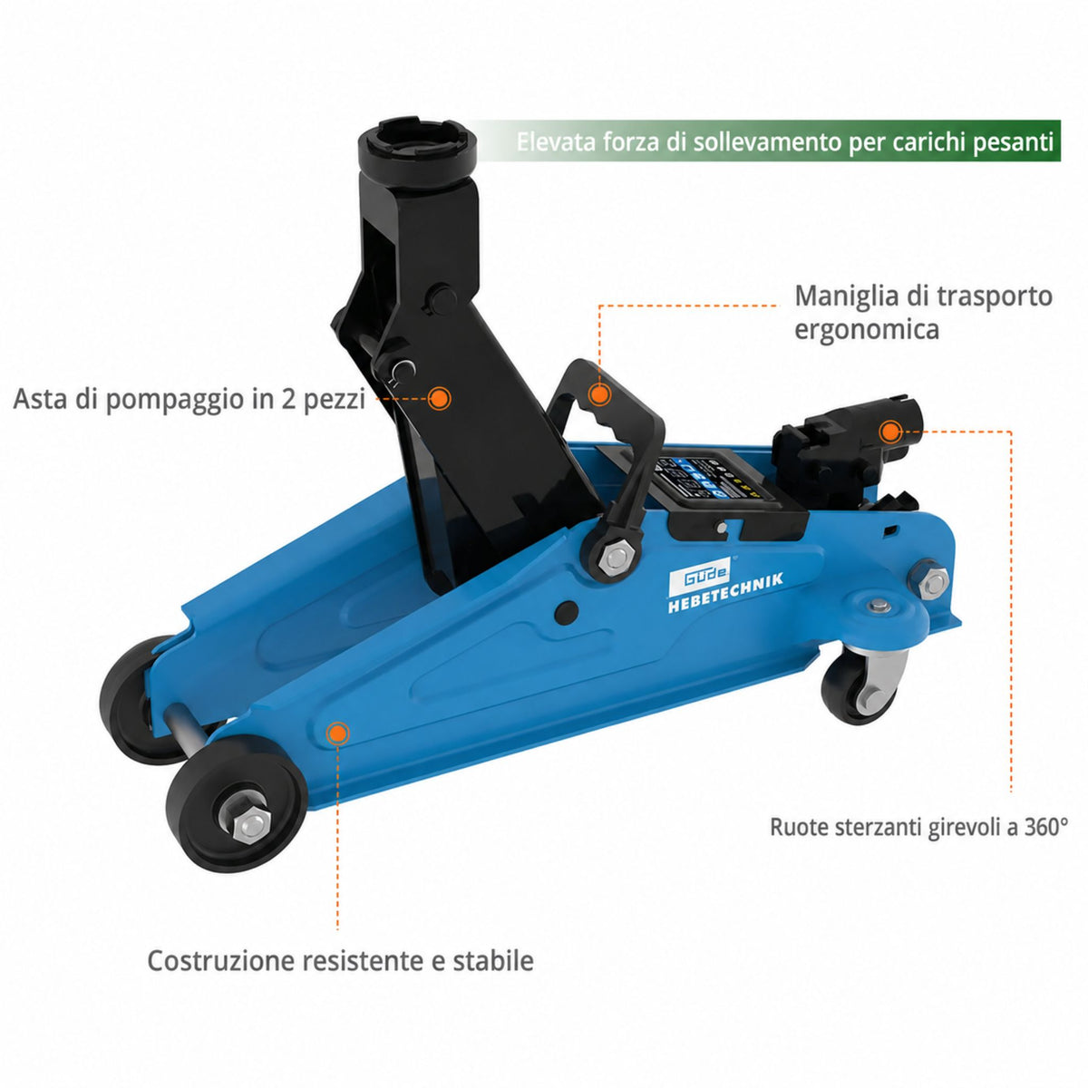 Elevador hidráulico con carro Güde GRH 2/330 I