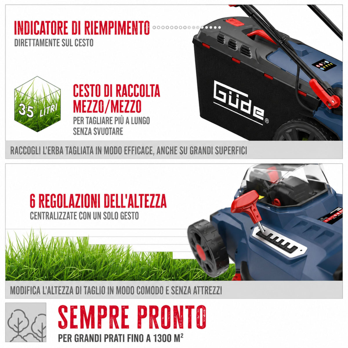 Cortacésped a batería Güde RM 36-402-30.37