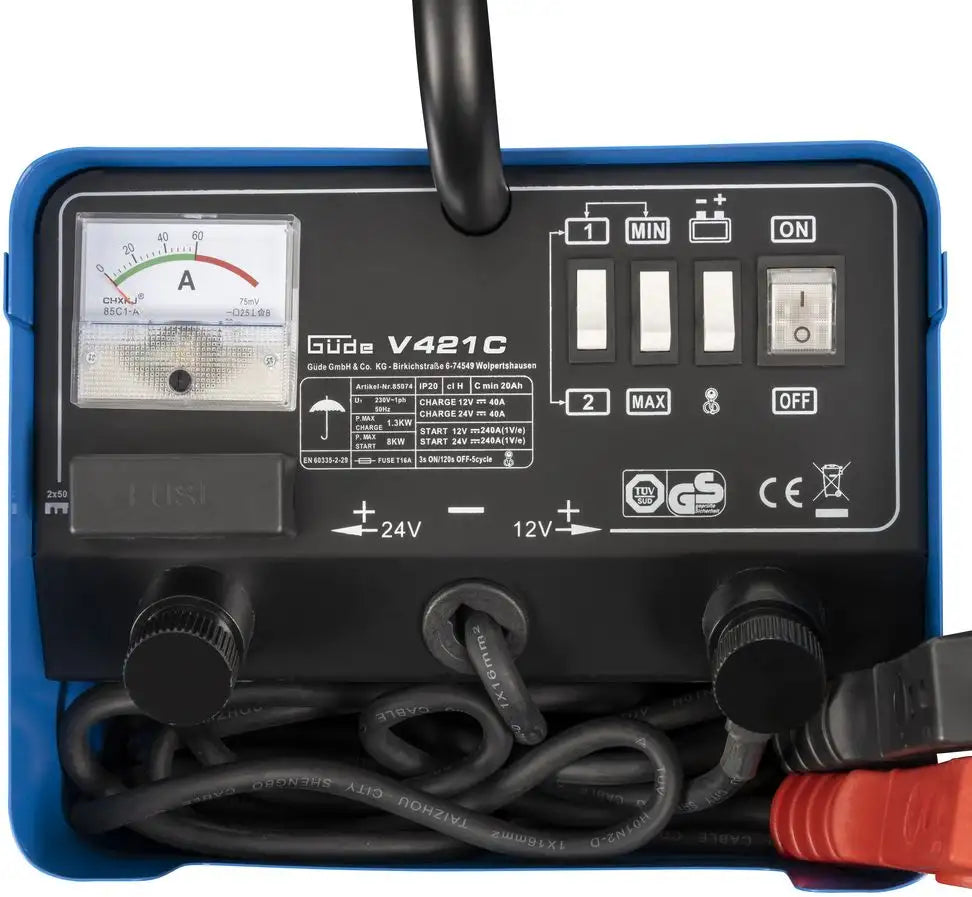 Cargador de batería avviatore Güde V 421 C