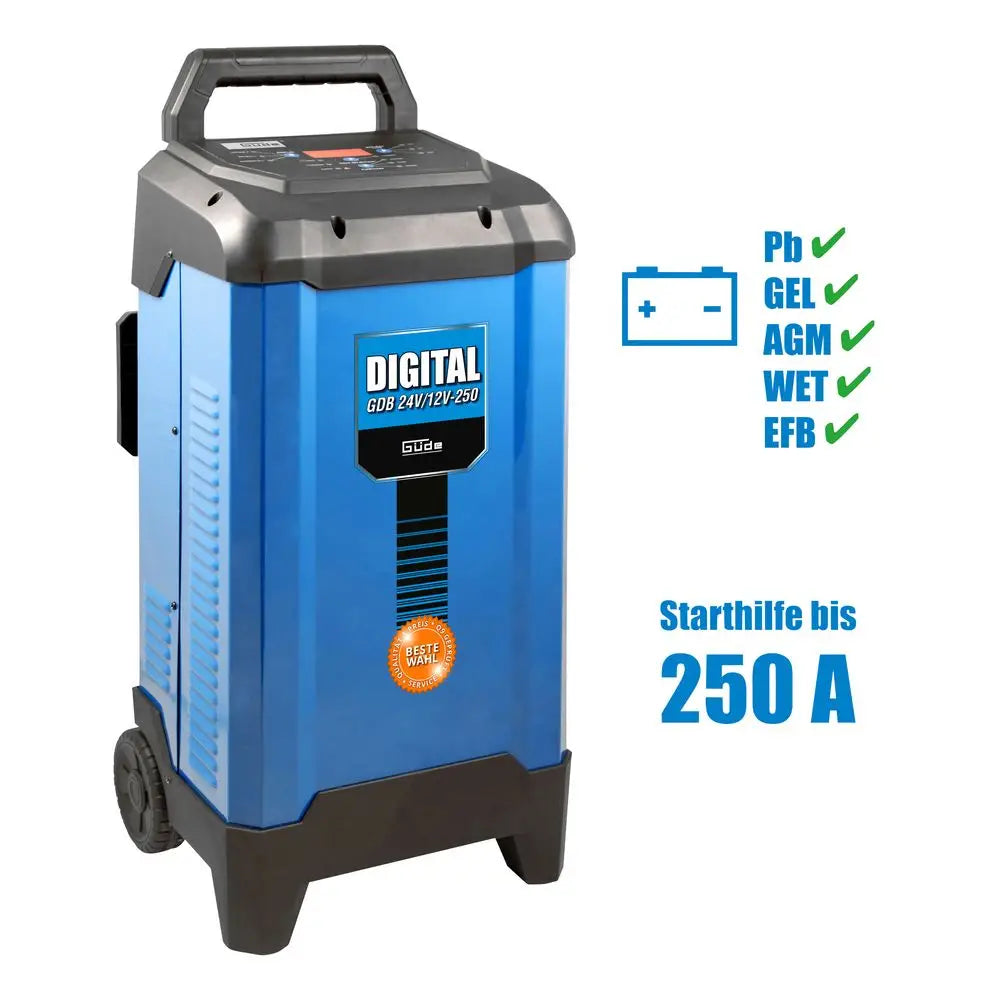 Cargador de batería digital Güde GDB 24V/12V-250