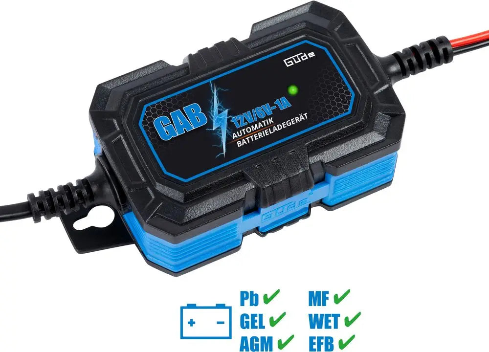 Cargador de batería automático Güde GAB 12V/6V-1A