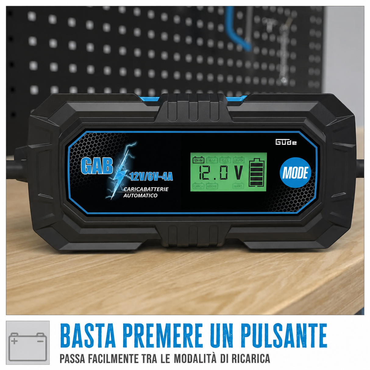 Cargador de batería automático Güde GAB 12V/6V-4A
