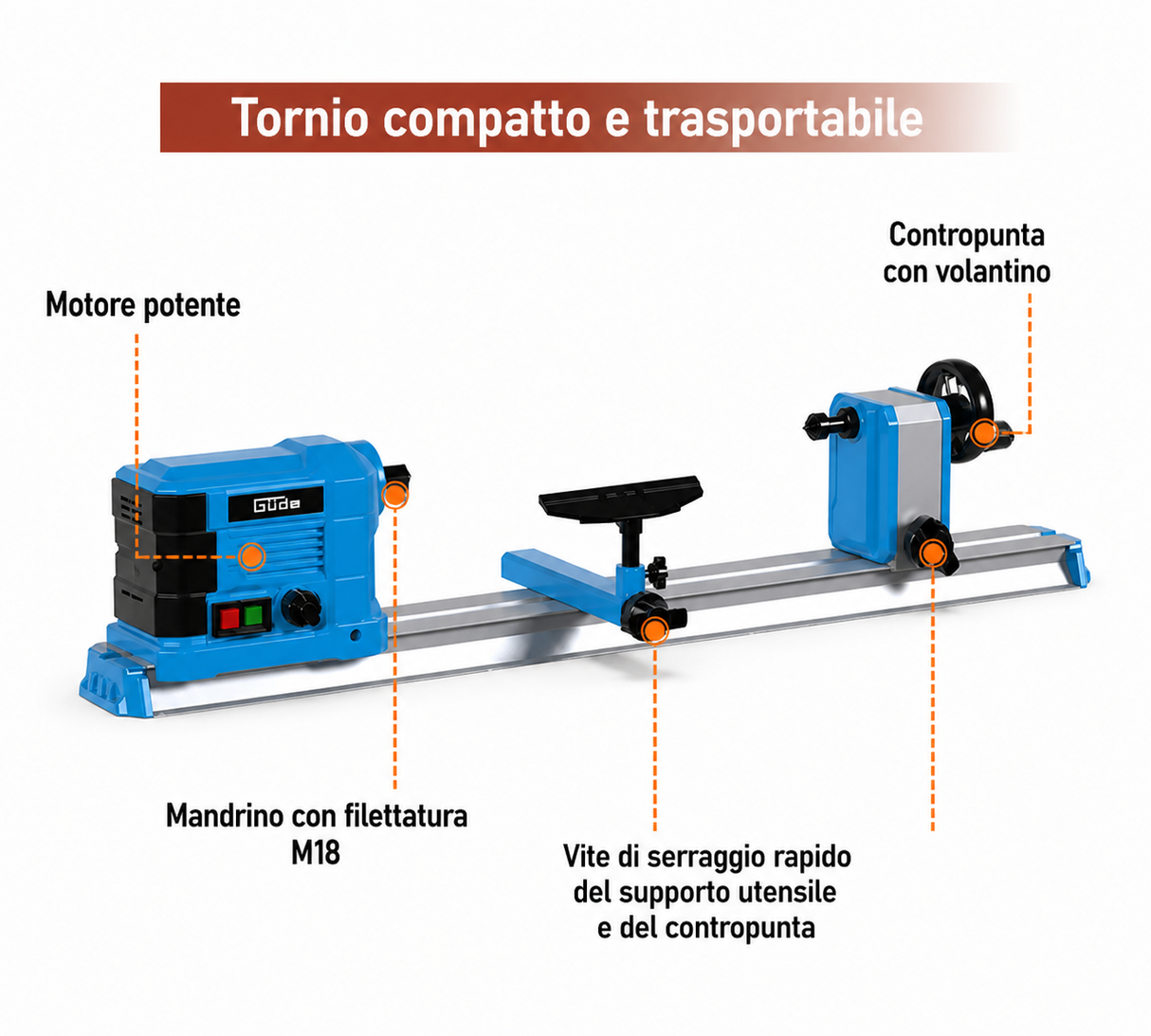 Torno para madera Guede Güde GDM 600