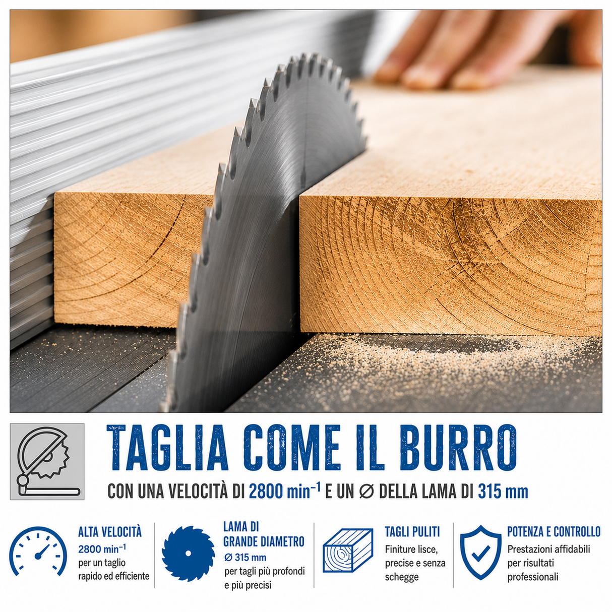 Sierra de banco para madera Guede GTKS 315 400V