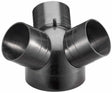 Accessorio per impianti di aspirazione DC/RV, consente la suddivisione del flusso da un ingresso Ø150 mm a tre uscite Ø100 mm, ideale per l’uso con più macchine.