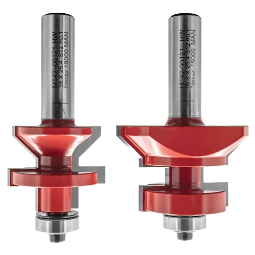Juego de fresas IGM M142 para unión a V maschio/femmina, ensamble maschio y femmina - D50,8 x 29,65 t19,05-25,4 L81 S=12 HW