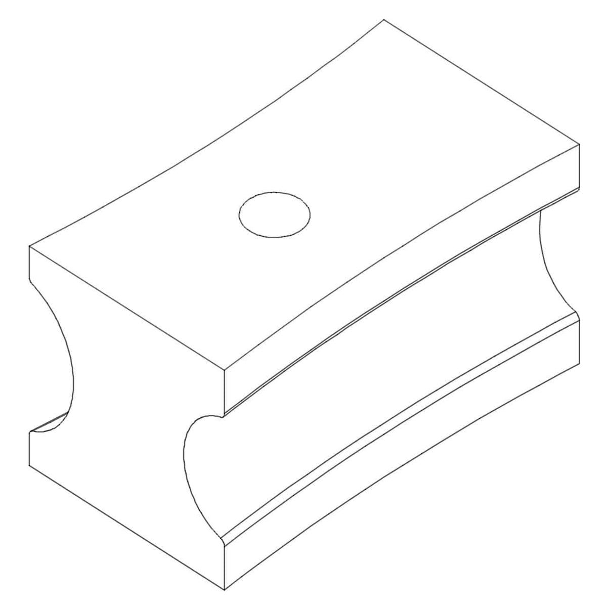 Pattino di scorrimento installato su BM 60 A per supportare la piegatura di tubi da 38,1 mm e 50,8 mm.