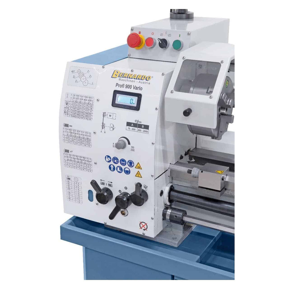 Tornio Bernardo Profi 900 Vario / 230 V con DRO – Potente e compatto