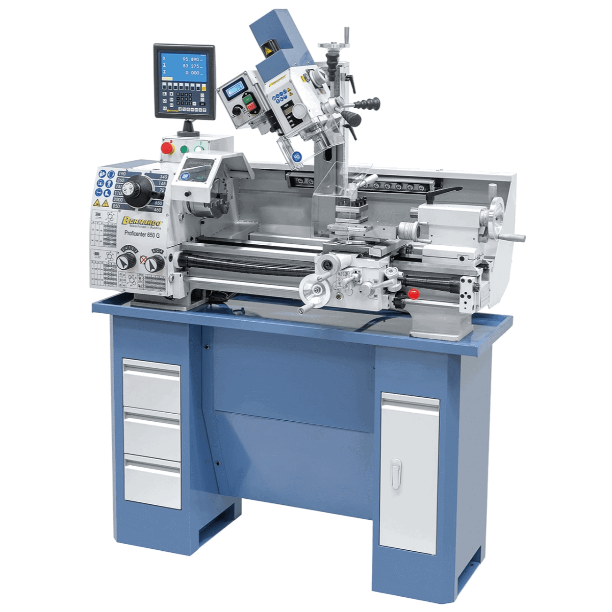 Torno fresadora Bernardo Proficenter 650 G / 400 V con DRO 2 ejes