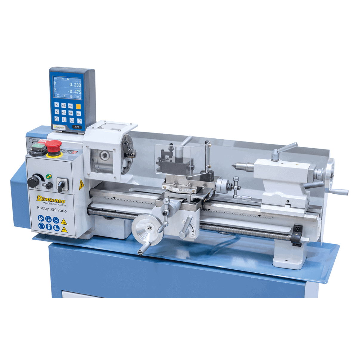 Bernardo Hobby 350 Vario – Tornio da banco con DRO 2 assi DT 40