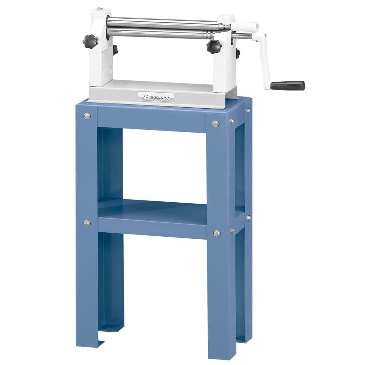 Supporto modello A installato sotto RM 305 per garantire stabilità e sicurezza durante le lavorazioni in officina.