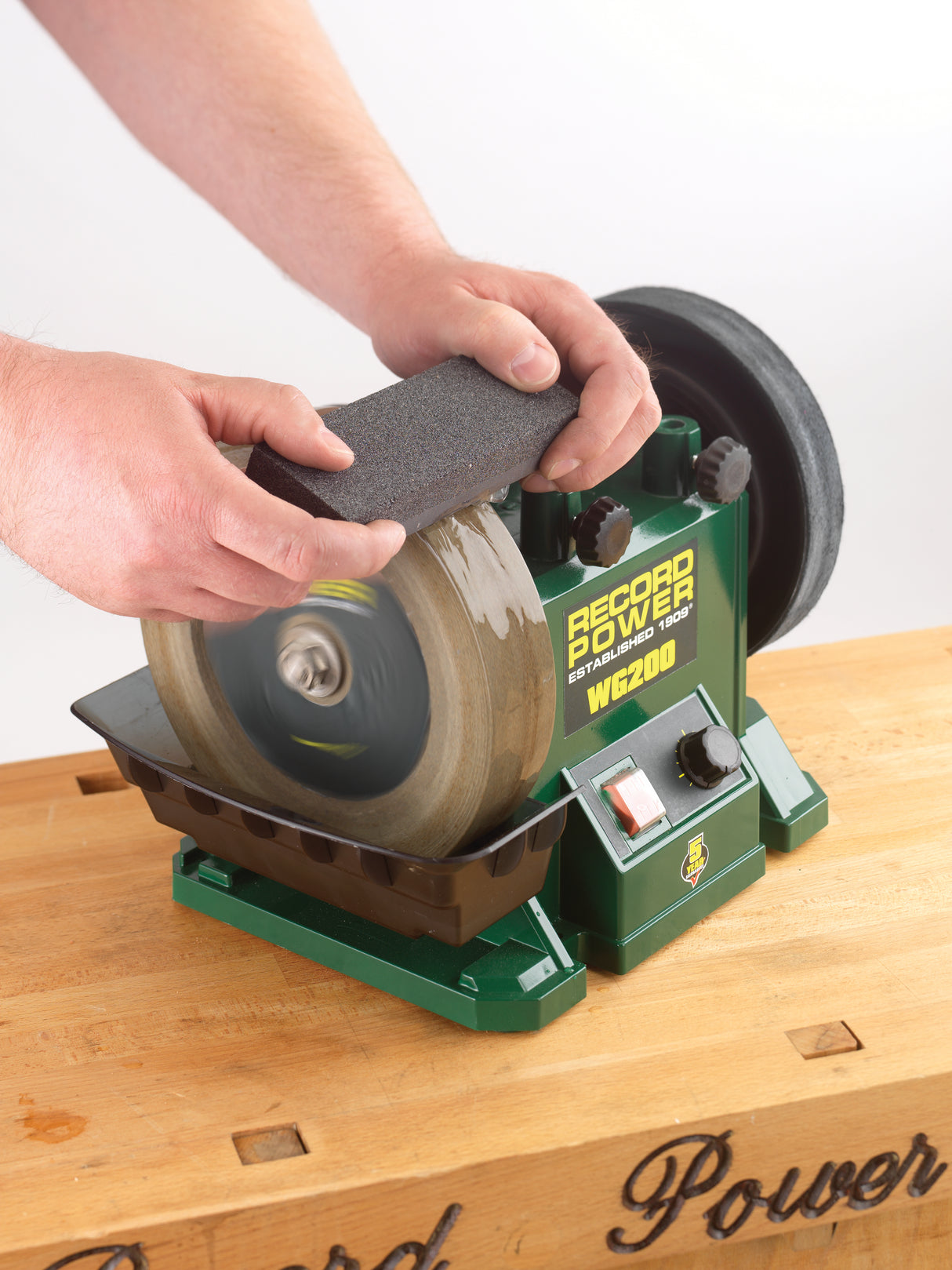 Afiladora Record Power húmedo WG200 KIT