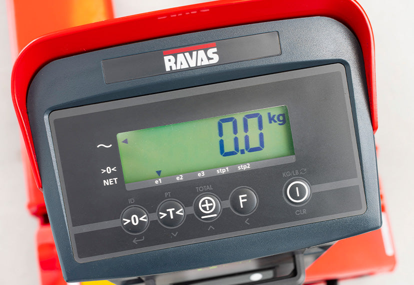 Transpaleta pesapalés RAVAS 3200 – pesaje avanzata, conectividad y Li-ion 75 ore