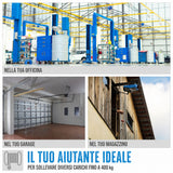 Polipasto eléctrico Güde GSZ 200/400 – capacidad 200 kg en tiro directo o 400 kg con carrucola, fune 12 m