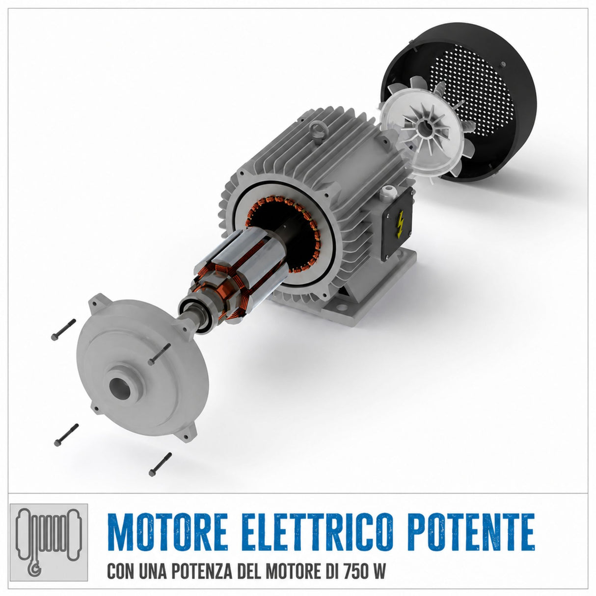 Polipasto eléctrico Güde GSZ 200/400 – capacidad 200 kg en tiro directo o 400 kg con carrucola, fune 12 m