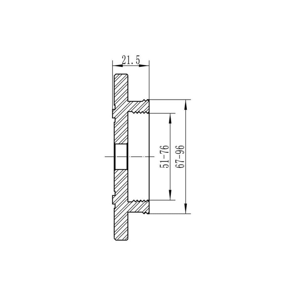 Mandrino M 115 con ganasce standard tipo A