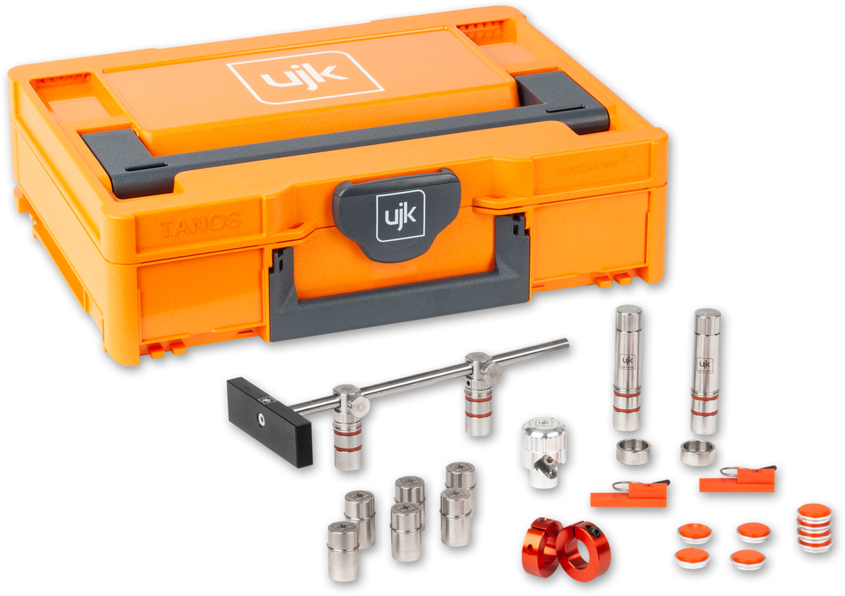 Kit accesorios garra de sujeción autoblocante UJK en estuche T-LOC