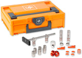 Kit accesorios garra de sujeción autoblocante UJK en estuche T-LOC