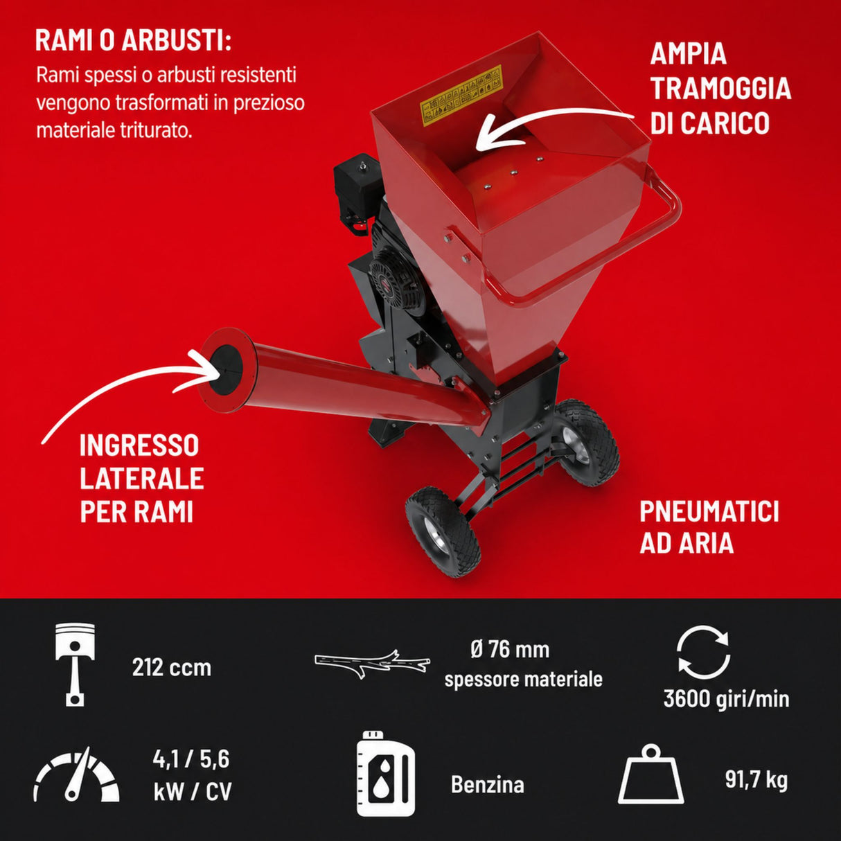 Trituratore a benzina Güde GH 651 B