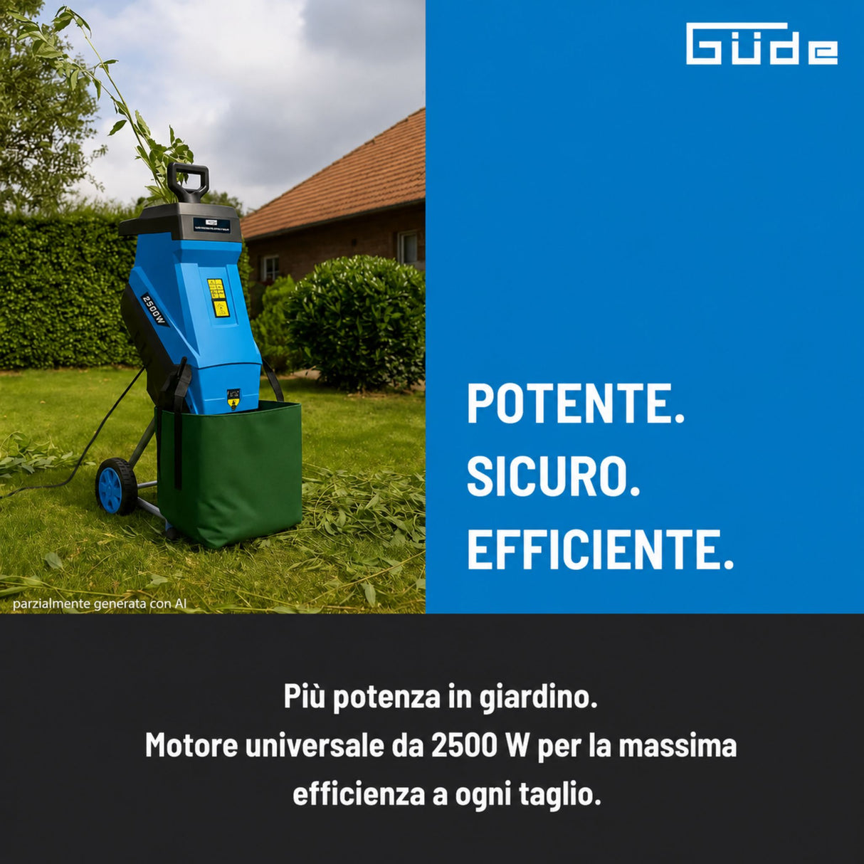 Trituradora de jardín Güde GH 2501