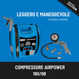 Compressore d'aria portatile Güde Airpower 180/08