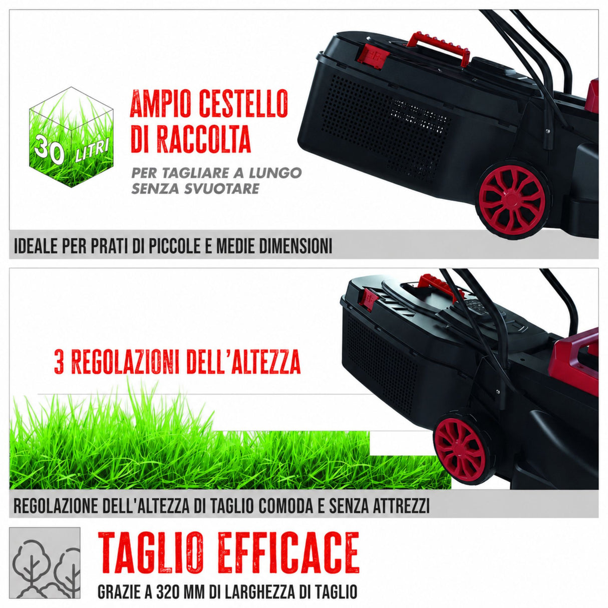 Utensile da giardinaggio Guede Güde Tosaerba elettrico 320/1300