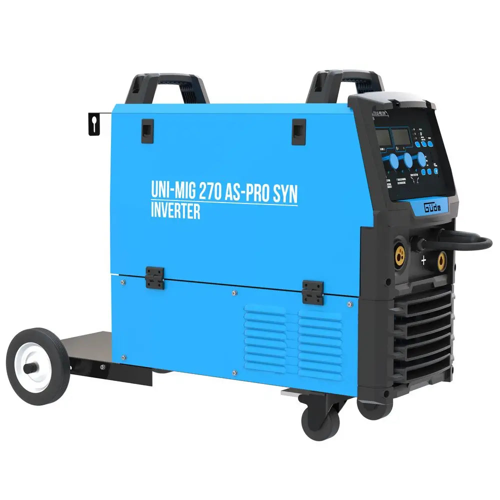 Soldadora multiproceso Güde Uni-Mig 270 AS-Pro SYN – inverter trifásico 400V, MIG/MAG, MMA, hilo tubular y TIG