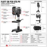 Taladro de columna Flott SB P30 STG PV