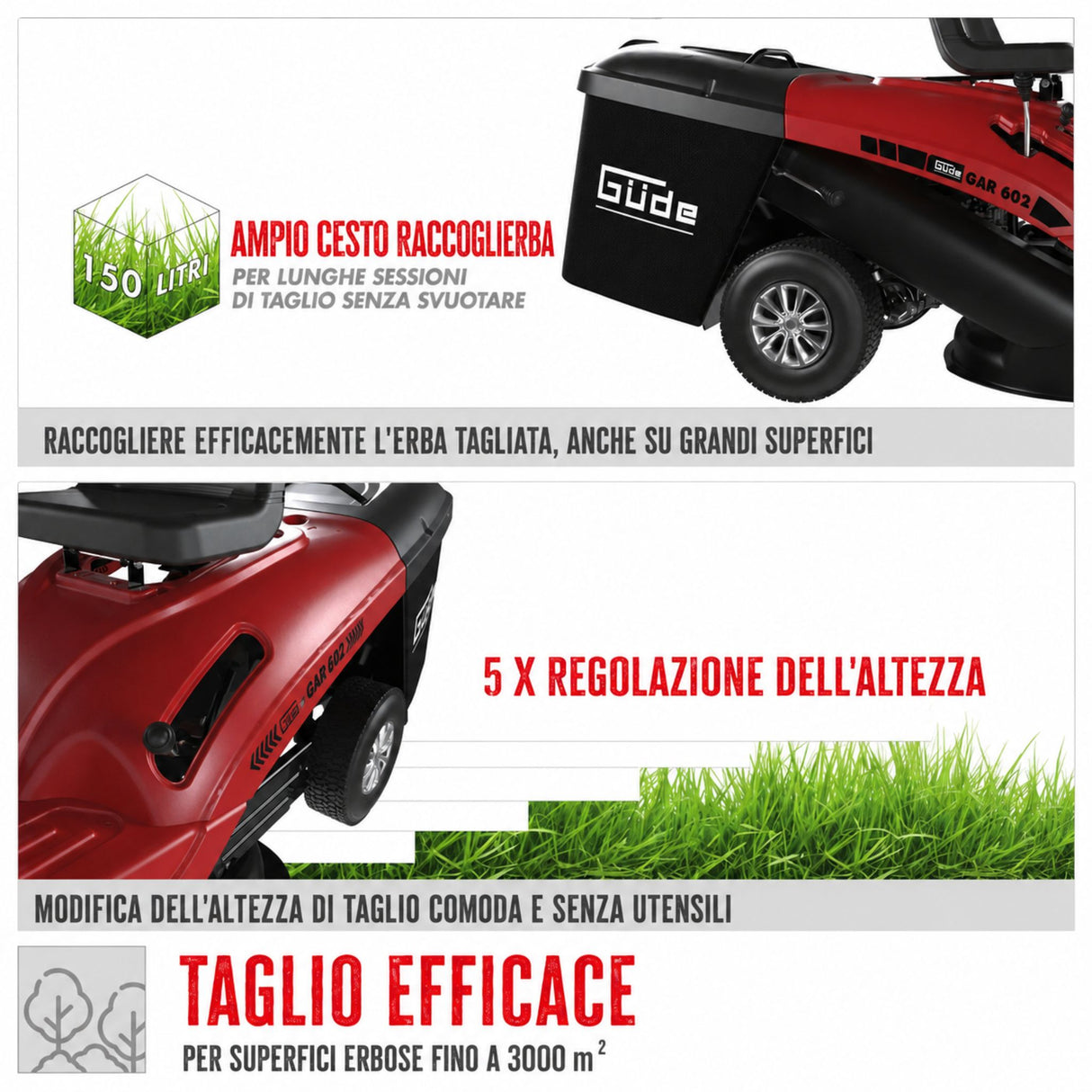 Trattorino tagliaerba Güde GAR 602