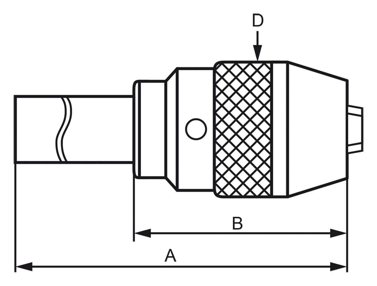 Mandrino per trapano a serraggio rapido con supporto diretto CM 3, 1 - 16 mm