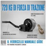 Cabrestante manual Güde 720 kg y 20 m